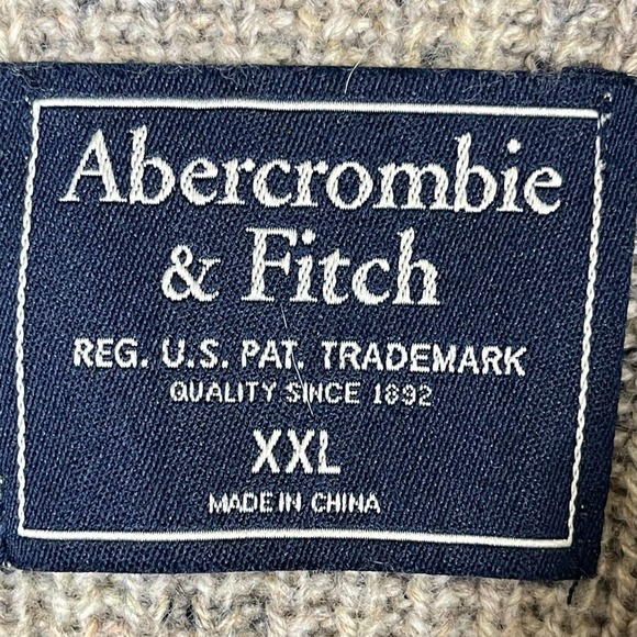 Abercrombie & Fitch Knit Sweater Mens XXL Wool Blend Round Neck Regular Fit NWOT - Picture 7 of 10